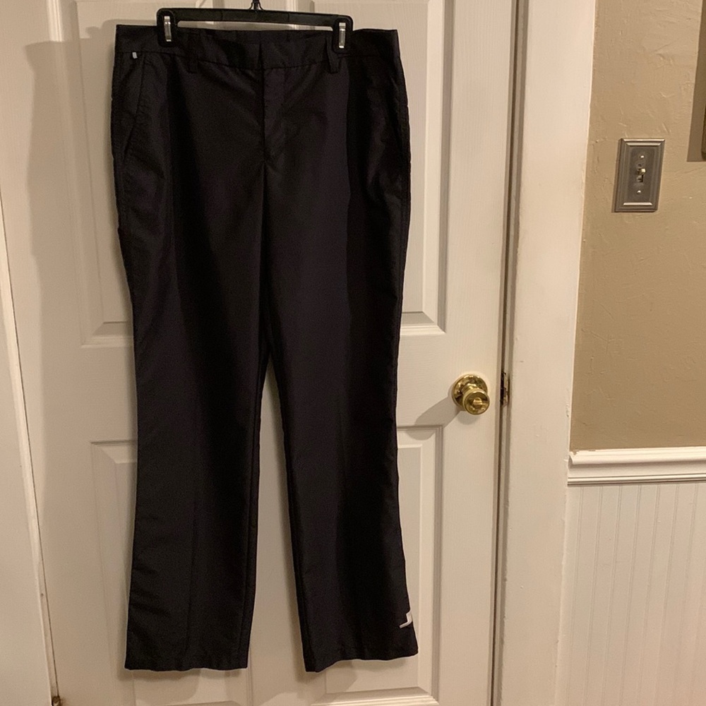 J. Lindeberg Black Golf Tour Tour Micro Twill Pants Size 34/36 Mens